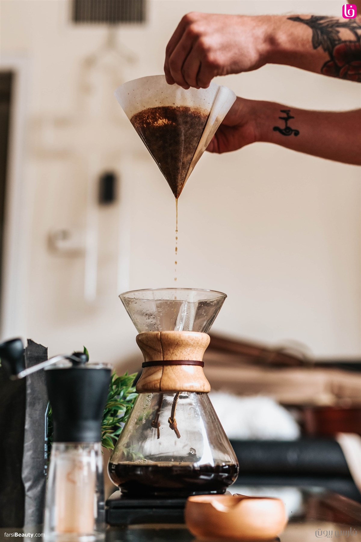 عصاره گیری یکنواخت در روش قهوه دمی چکه‌ای